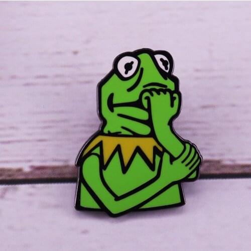 Smug Sad Pepe The Frog Surprised expression Pins Internet Meme Lapel Pin