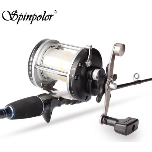 Spinpoler Right Handle Drum Cast Sea Fishing Reel 8KG Max Drag Saltwater Baitcasting Reel Coil Boat 800 Fishing Trolling Reel