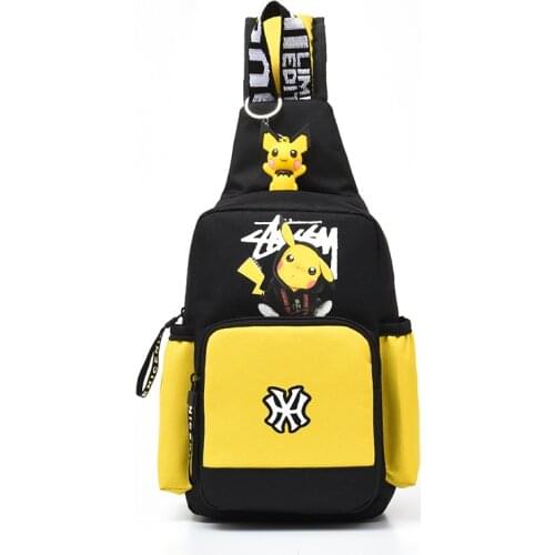 New Anime Bags Pokemon Pikachu Shoulder Bag Casual Small backpack Crossbody Cartoon Pikachu Handbags Men Messenger Bags