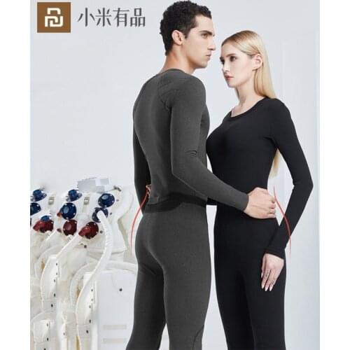 Youpin Supield Thermal Underwear Women Far Infrared Fiber Fever Men Pajamas Aerogel Antistatic Skin-Friendly Winter ClothingSuit