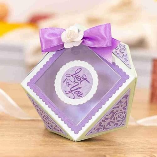 Exploding Box Twist Slider Mechanism Faceted Favour For DIY New Box Dies Cutting Crafts 2021 Cards Embossing Scrapbooking