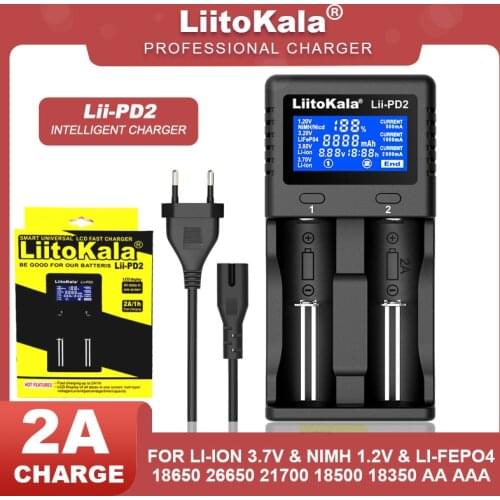 Liitokala Lii-PD2 Lii-PD4 Lii-S2 Lii-S4 Lii-S6 LCD 3.2V 3.7V 3.8V 1.2V 18650 18350 26650 20700 Lithium LiFePO4 battery charger