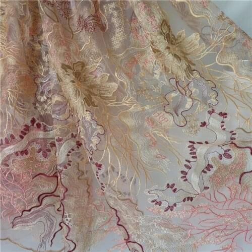 1 Yard French Net Lace Fabric DIY Wedding Decoration Flower African Embroidered Lace Fabrics High Quality Lace Material