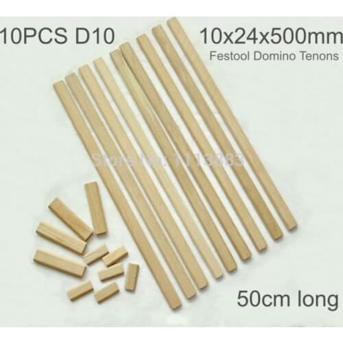 10PCS of 10x24x500mm Domino XL Beech Tenon Rod, Domino Dowels for Festool DF500