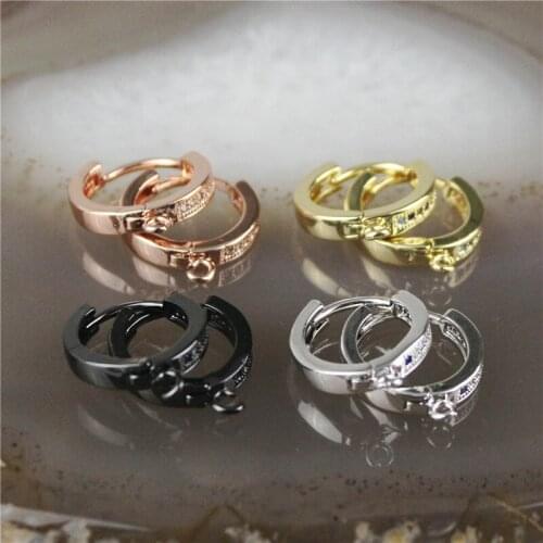 17*15mm 15pair/lot Fashion colorful small circle earring accessories,plated earring component , popular cheap jewelry wholesale