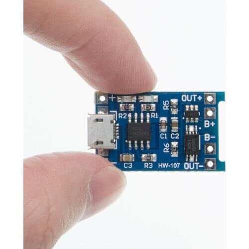 5 pcs Micro USB 5V 1A 18650 TP4056 Lithium Battery Charger Module Charging Board With Protection Dual Functions 1A Li-ion