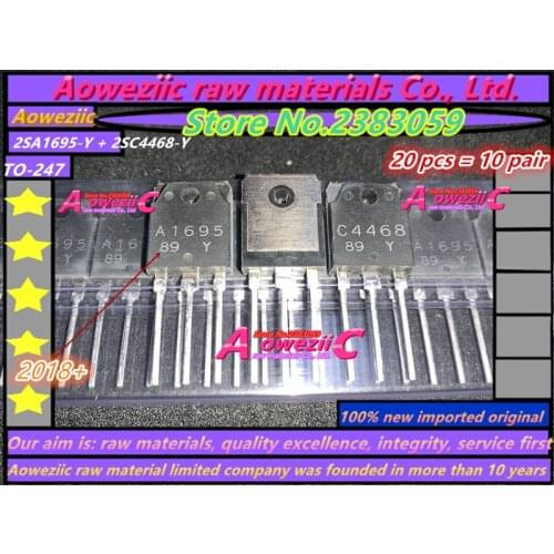Aoweziic 2018+ 100%new imported original 2SA1695-Y 2SC4468-Y 2SA1695 2SC4468 A1695 C4468 TO-247 Power Amplifier Transistor
