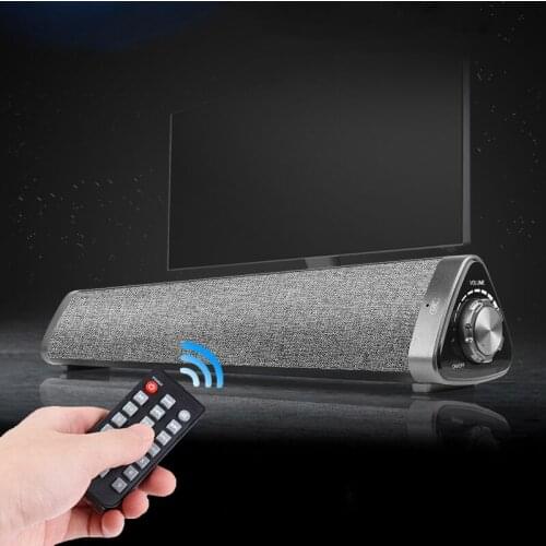 Wireless Bluetooth Speaker Soundbar 10W Remote Control Home Desktop Small Portable Stereo HiFi Bass PC TV Loundspeaker Subwoofer