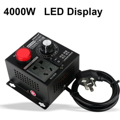 AC 220V 4000W SCR Electronic Voltage Regulator Temperature Motor FAN Speed Controller Dimmer Electric Tool Adjustable