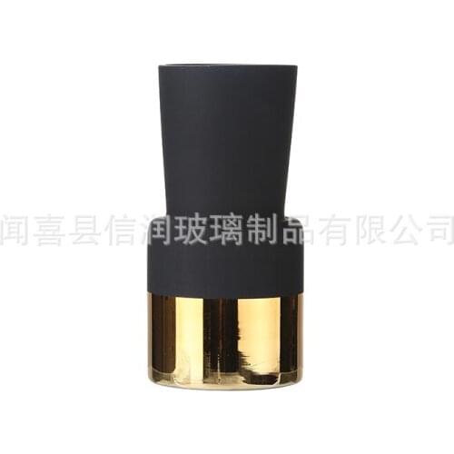 European Style Frosted Glass Vase Living Room Floral Hydroponic Flower Arrangement Blue Phnom Penh Family Vase Home Decoration