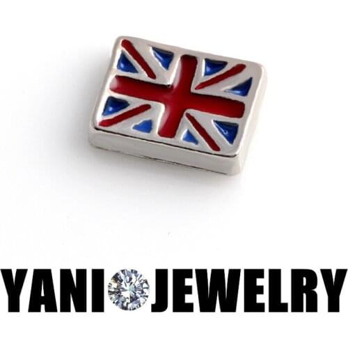 20Pcs UK Flag Floating Locket Charms For Glass Memory Locket Charms Jewelry