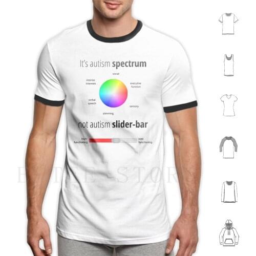 Spectrum T Shirt Print Cotton Autism Autism Asd Autism Spectrum Autism Spectrum Disorder Slidey Bar Functioning Labels Low