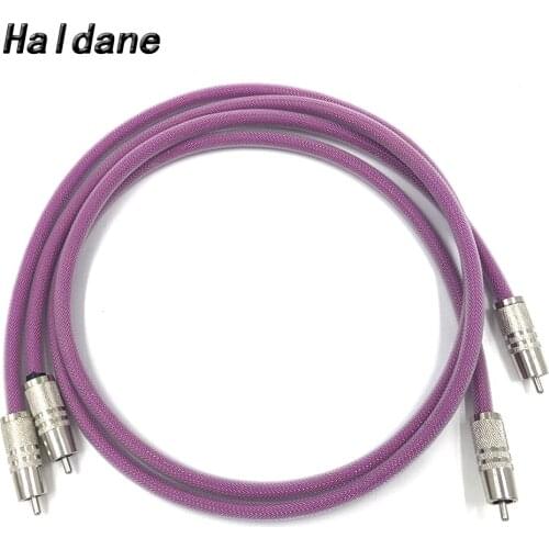 Haldane Pair HIFI Rhodium plated 2RCA Cable High-end 6N OFHC Audio cable HIFI Double RCA Signal Line Rca cable for XLO HTP1