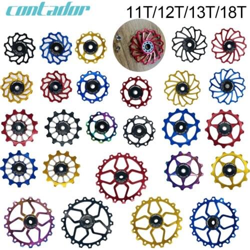 Bicycle rear derailleur ceramic guide wheel 11T / 12T / 13T / 18T ceramic bearing guide wheel variable speed tensioner