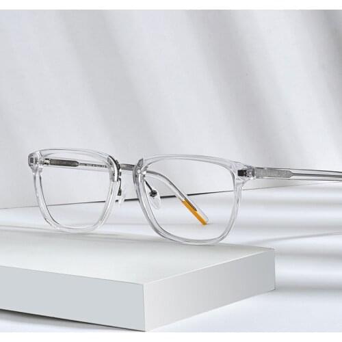2020 New Acetate Glasses Frame Men Women Square Myopia Prescription Optical Eyeglasses Frame Transparent Luxury Brand Eyewear