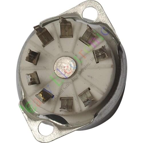 Wholesale and retail 20pc 9pin Ceramic vacuum tube sockets valve 12AX7 12AU7 6P1 EL84 Audio amp parts free shipping