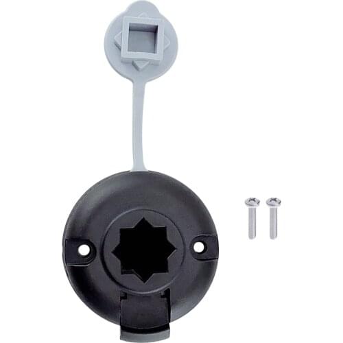 Kayak Sailboats Fishing Pole Holder Mount Base Durable Black PP Plastic Easy Installation