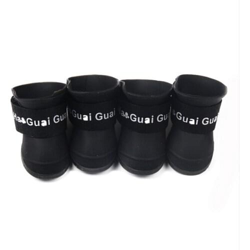 Durable Pet Rubber Boots Yorkie Waterproof Shoes for Dogs Small Large Rain Shoes Breeds Candy Color Cat Socks Pet Supplies