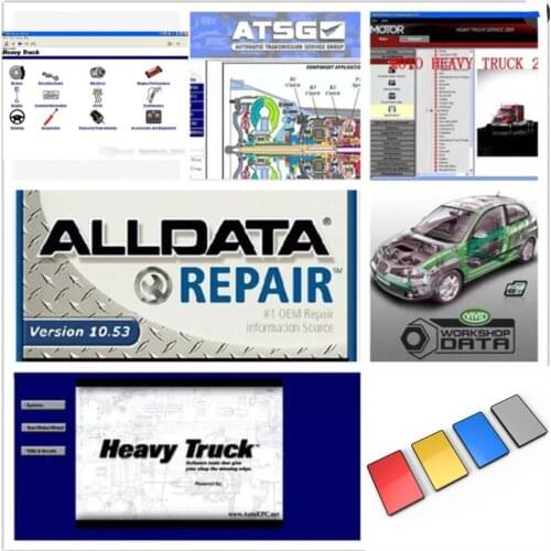Alldata 2020 auto Repair Software all data v10.53+Mit//chell OD5 2015+moto heavy truck+atsg 46 in1 1TB HDD for all cars & trucks