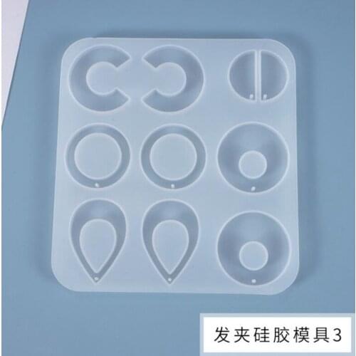 Transparent silicone mold resin decoration craft DIY earring pendant pendant silicone mold DIY handmade jewelry silicone mold