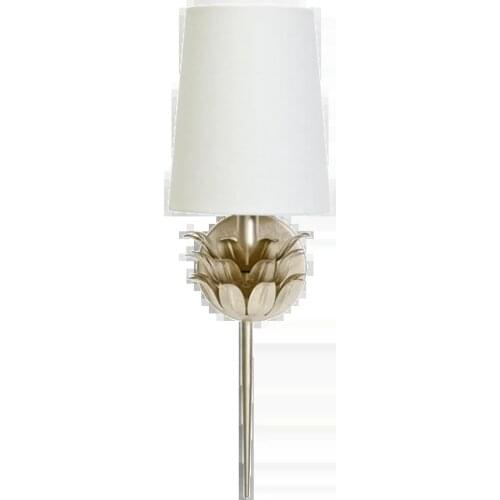Modern minimalist light luxury lamps bedroom bedside lamp living room aisle lamp flower leaf decorative wall lamp