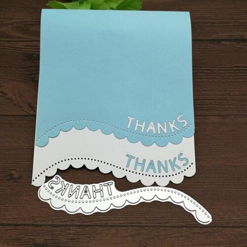 Thanks Lace Metal Cutting Dies Stencils For Card Making Decorative Embossing Suit Paper Cards Stamp DIY