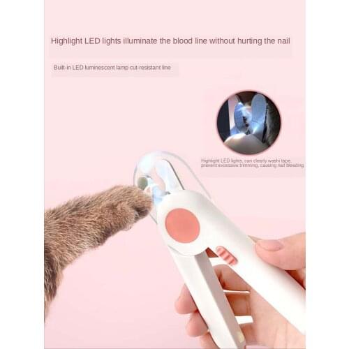 LED Light Nail Clipper Dog Cat Claws Newcides Special Scissors Cat Dog Universal Blood Line
