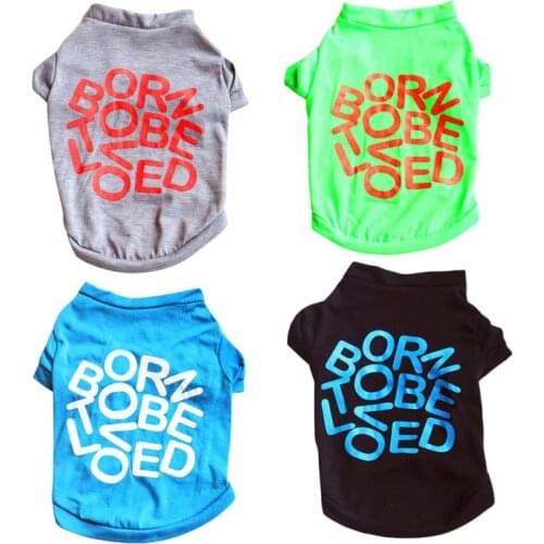 Puppy T-Shirt Pet Dog Print Short Sleeves Clothes Dogs Vest Pet Breathable Comfortable Spring Summer Dog Clothing