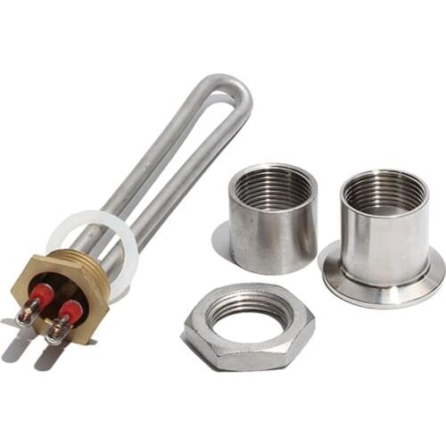 1 Inch/DN25 Electric Heating Element with Accessories 700W/1000W/1500W Copper Thread Heater for Boiler Heater/Water Dispenser