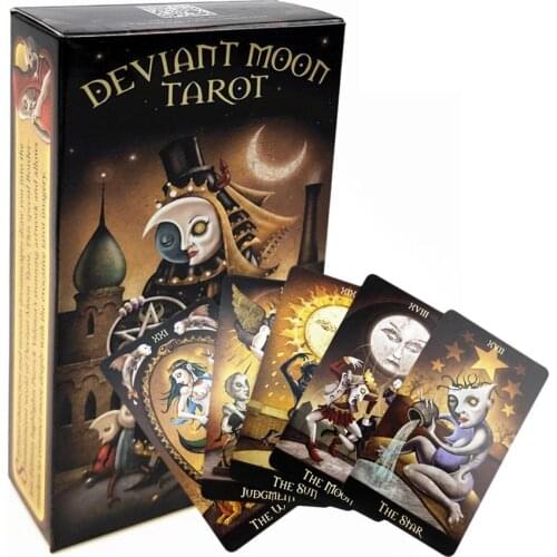 78PCS English Board Game Deviant Moon Tarot Cards English Version Card For Family Party Cards Table Deck Games Entertainment