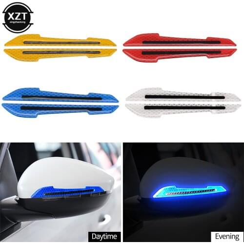 Car Rear view Mirror Reflective Sticker Safety Warning Reflective Sticker Car Rearview Mirror Decorative Strip наклейки на авто