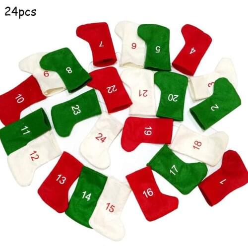 Large Christmas Stockings Gifts Cloth Santa Elk Socks Xmas Lovely Gift Bag For Children Fireplace Tree Christmas Decoration
