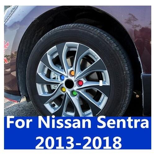 Wheel paper stickers rim stickers new wheel carbon fiber protection stickers car Accessories For Nissan Sentra 2013-2018