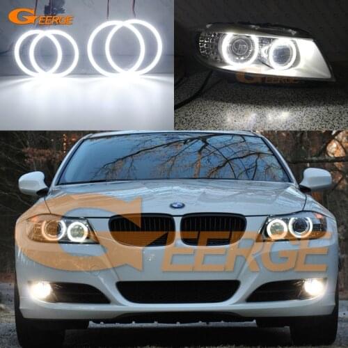 For BMW 3 Series E91 E90 LCI 2009-2012 Ultra bright SMD LED Angel Eyes halo rings kit Day Light Car styling Accessories