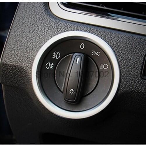 For Skoda Rapid Spaceback 2015 ABS Chrome Headlight Switch Cover Interior Accessories
