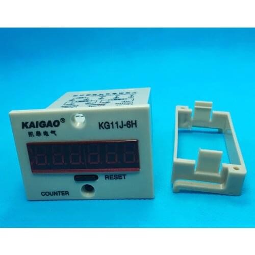 2PCS electronic counter 6-digit Blackout Memory With Voltage Production Counting DC12V DC24V DC36V AC220V 0-999999 KG11J-6H