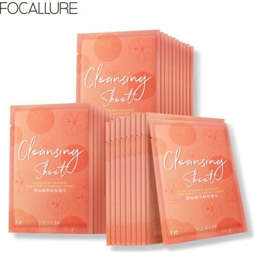 FOCALLURE Cleansing Sheet Rich Grapefruit Essence Makeup Remove Skin Cleansing