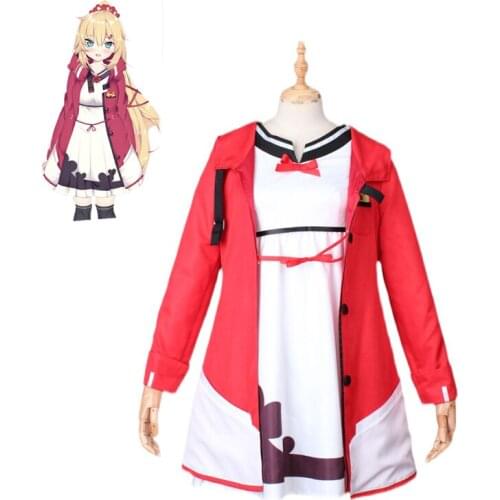 Hololive Vtuber Akai Haato Cosplay Costume Women Cute Dress Halloween Carnival Party Uniforms YouTuber Outfits Custom Made