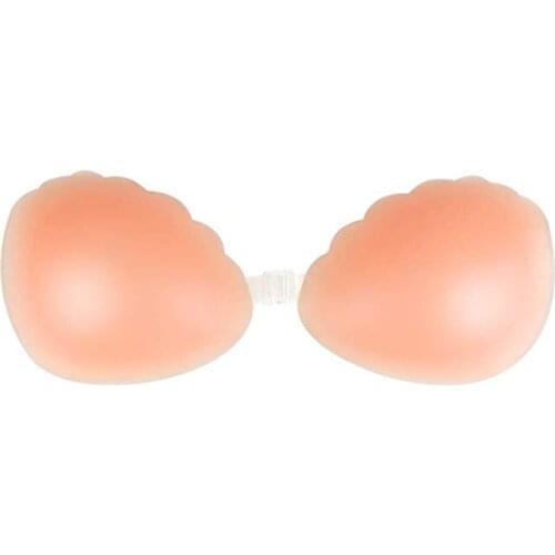 Adhesive Silicone Bra, Reusable Backless Strapless Self Adhesive Sticky Silicone Invisible Push-up Bra for Women