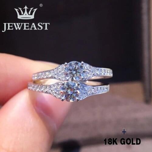 Natural Diamond 18K Gold Pure Gold Ring Beautiful Gemstone Ring Good Upscale Trendy Classic Party Fine Jewelry Hot Sell New 2020