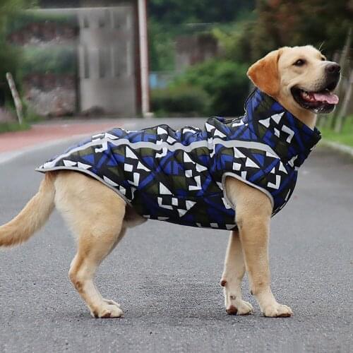 Winter Warm Waterproof Dog Coat Jacket With Harness Hole Reflective Fashion Sports Dog Coat Vest For Small Medium Big Dogs