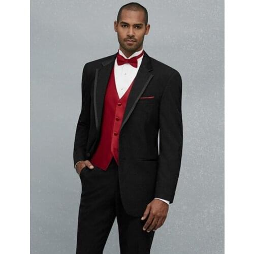 Mans Suits For Wedding Slim Fit Casual Two Button Groom TuxedosThree Pieces Suit smoking homme de mariage(Jacket+Pants+Vest)