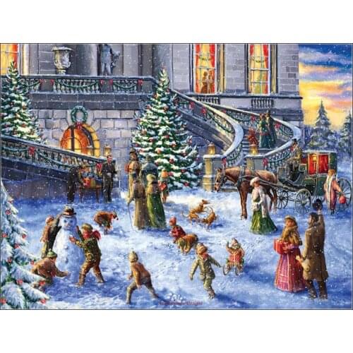 Embroidery Counted Cross Stitch Kits Needlework - Crafts 14 ct DMC color DIY Arts Handmade Decor - Traditional Christmas