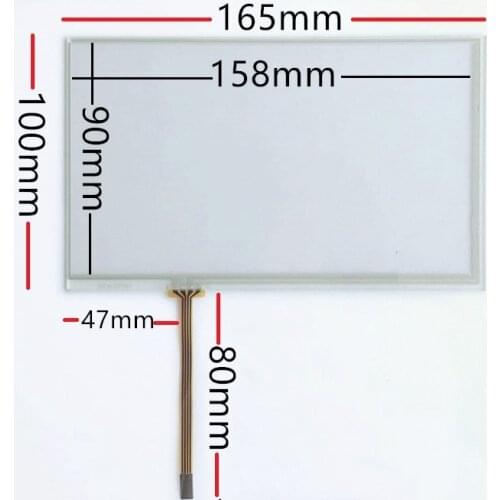New 7-inch 4-wire resistive touch screen is suitable for IPC equipment installed external LCD touch panel 165*100mm
