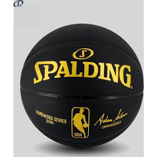 Original SPALDING Standard Basketball PU No. 7 Men Basketbol Ball Baloncesto Basketball NBA Emblem Series Clipper Badge 76-653y