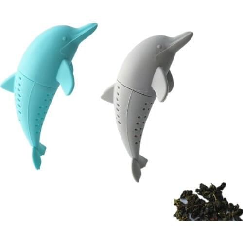 MOFUNYO Food-Grade Dolphin shape Silicone Tea Infuser Strainers Filter