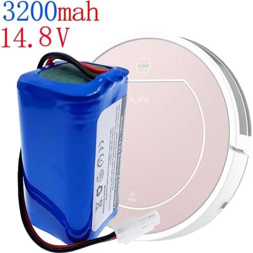 For ILIFE-Sweeper Battery A4 A4s V7 A6 V7s Plus, 14.8V 3200Mah, 1P, 4S Full Capacity