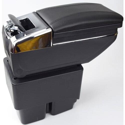 Car Armrest Store Content Storage Box USB with Cup Holder Ashtray Products Accessories Fit Ford Fiesta 3 MK7 2009-2014