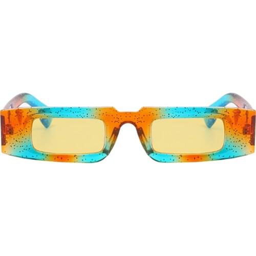 Vintage Style Rectangle Sunglasses Small Frame UV400 Glasses Running Outdoors Eyewear