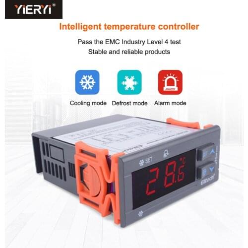 Yieryi STC-9100 Temperature Control Regulator Cold Storage Freezer Temperature Controller Refrigeration Frost Alarm Dual Sensor